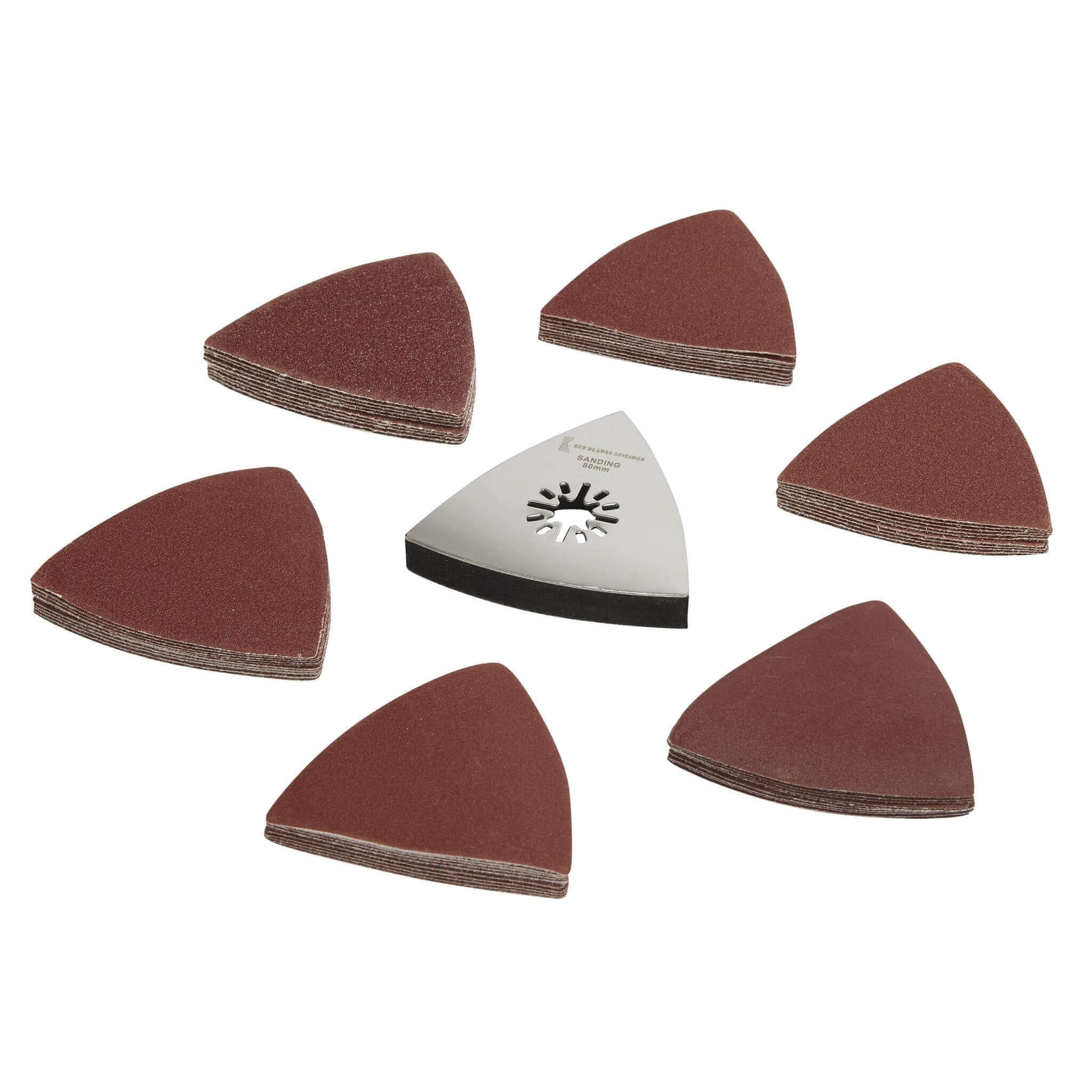 Sanding Attachment 80mm x 80mm + Sanding Sheets - 5599 -  Shop Key Blades & Fixings | Workwear, Power tools & hand tools online - Key Blades & Fixings Ltd